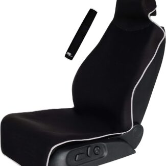 Gorla Gear Black Premium Universal Fit Waterproof Stain Resistant Car Seat Cover Neoprene Non-Slip Bucket Seat Dog Sweat Proof Protector Save Your Leather Cloth Seats Van Truck SUV Auto Sedan