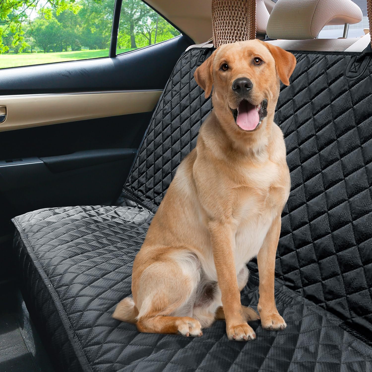 PETICON Waterproof Scratchproof Pet Bench Seat Covers for Cars, SUVs, Nonslip Durable Back Seat Cover for Dogs, 600D Oxford Fabric, Machine Washable - Image 9