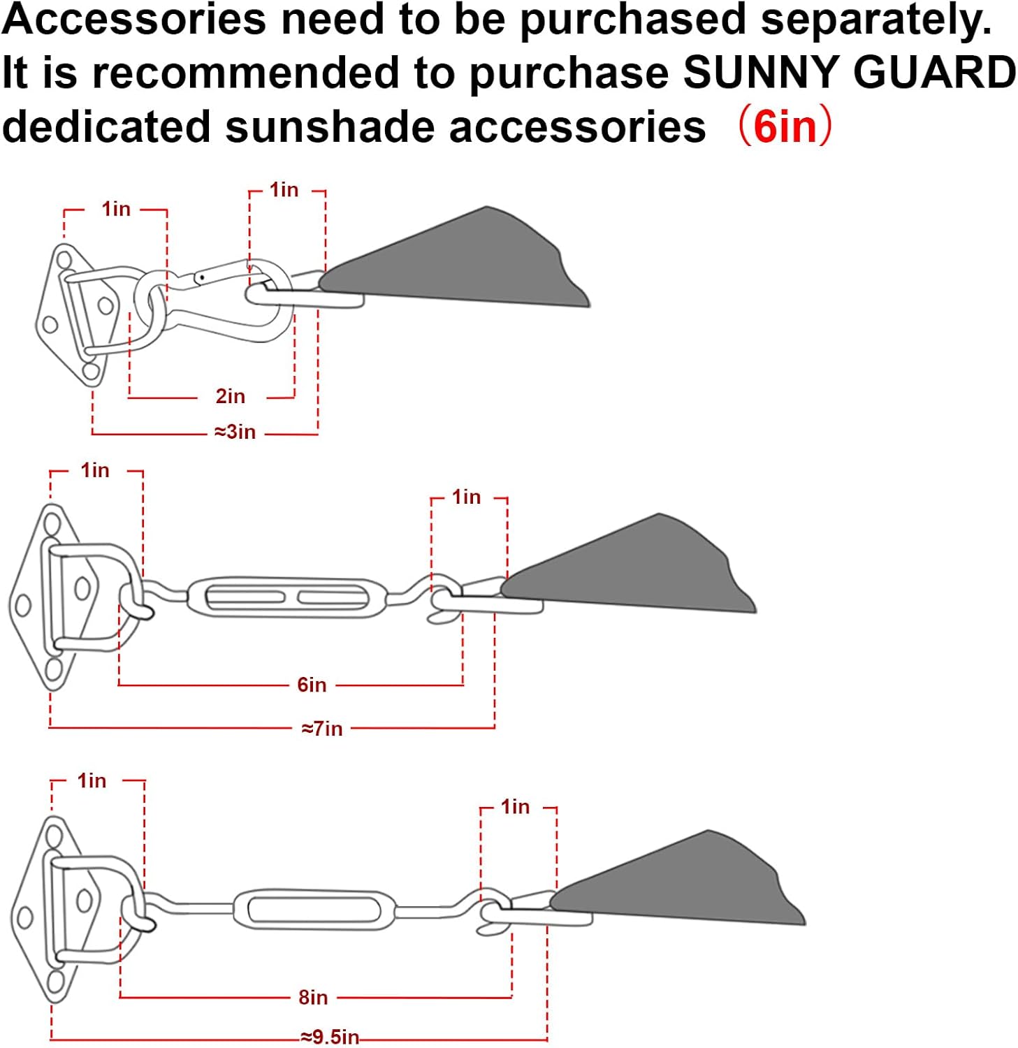SUNNY GUARD Sun Shade Sail 6.5/8/10/12/16/20 Rectangle UV Block Sunshade for Backyard Yard Deck Patio Garden Outdoor Activities and Facility,10' x 13' Dark Grey(We Make Custom Size) - Image 3